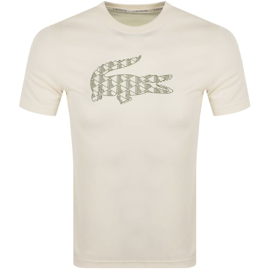Lacoste Sport Logo T Shirt Cream